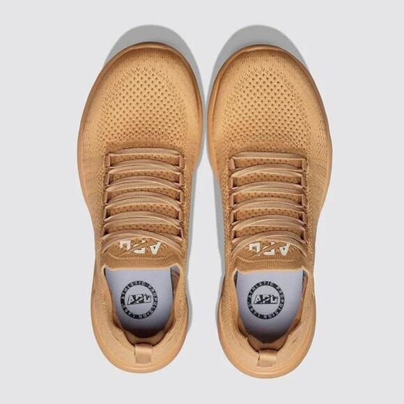 NEW APL Athletic Propulsions Lab Men's Techloom Breeze Tan Sneakers - Picture 4 of 16